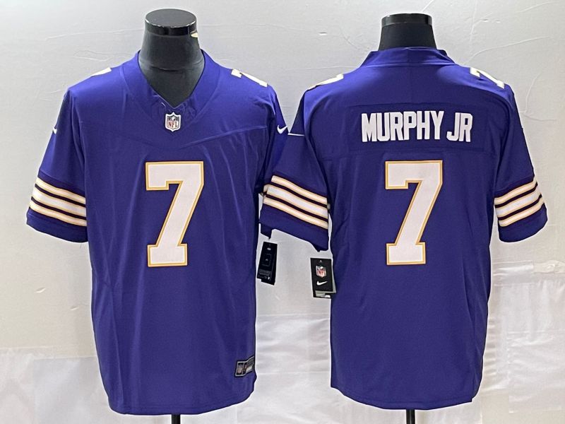 Men Minnesota Vikings #7 Murphy jr Purple Nike Throwback Vapor Limited NFL Jersey